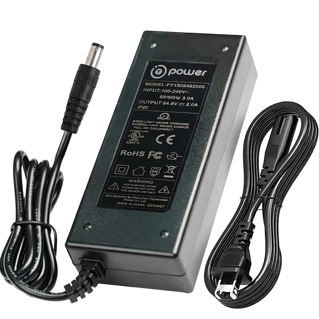54.6V 2A Charger for REVIBIKES Predator Cheetah Plus Mini Oasis 48V E-Bike