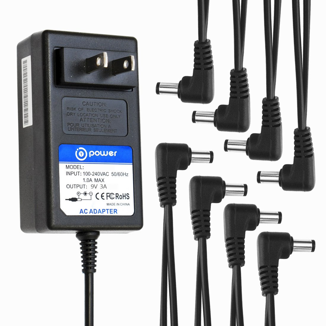 9V AC Adapter for Joyo JP-03 Guitar Pedal Power Supply with 8-Way Daisy Chain