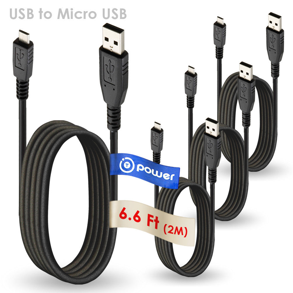 4 x pcs 6.6ft Micro USB Cable for Samsung Galaxy Nexus 10 Admire Core Discover