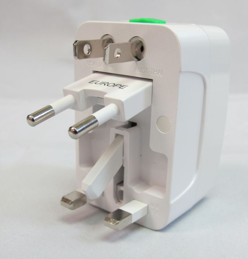 Universal World Wide Travel Plug Adapter - White [Electronics]